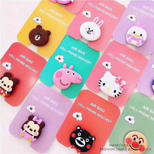 Giá đỡ điện thoại và máy tính bảng hình heo Peppa Popsocket Tik Tok