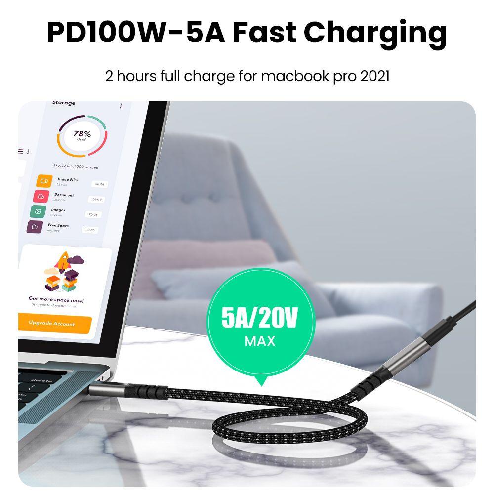 Dây Cáp Sạc Nhanh / Truyền Dữ Liệu Type-C 4K 60Hz 10Gbps Chuyên Dụng Cho Laptop