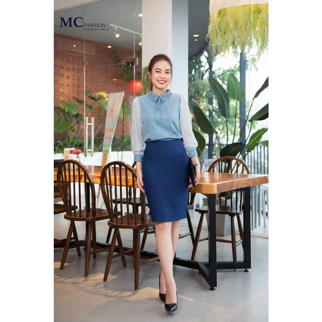 Áo Sơ Mi Nữ Đẹp Cổ Phối Ren Tay Dài Voan MC Fashion TA898 Silk Mềm Mịn Mát