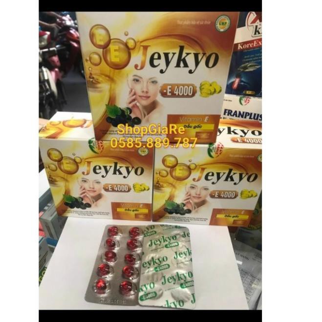 Jeykyo E 4000 bổ sung Vitamin E chiết xuất từ lô hội chống oxy hóa, chống lão hóa da, bổ sung vitamin e, sáng da