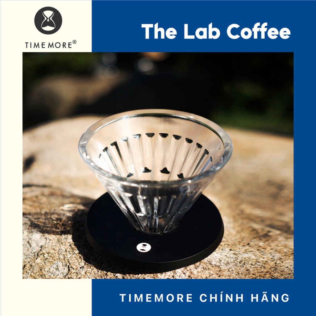 Phễu lọc cà phê v60 chất liệu Kính Quang Học Timemore Crystal Eye | Phễu pha cafe cao cấp chính hãng Timemore