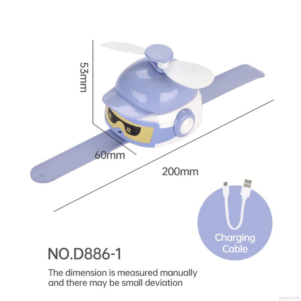Quạt Đồng Hồ Đeo Tay Có Thể Sạc Lại Dành Cho Trẻ Em