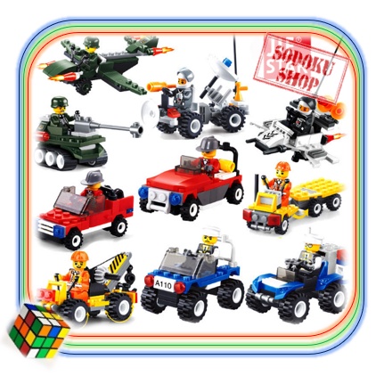 Đồ Chơi Lắp Ghép Mô Hình Mini Các Loại Xe Cho Bé Từ 3 Tuổi  07003