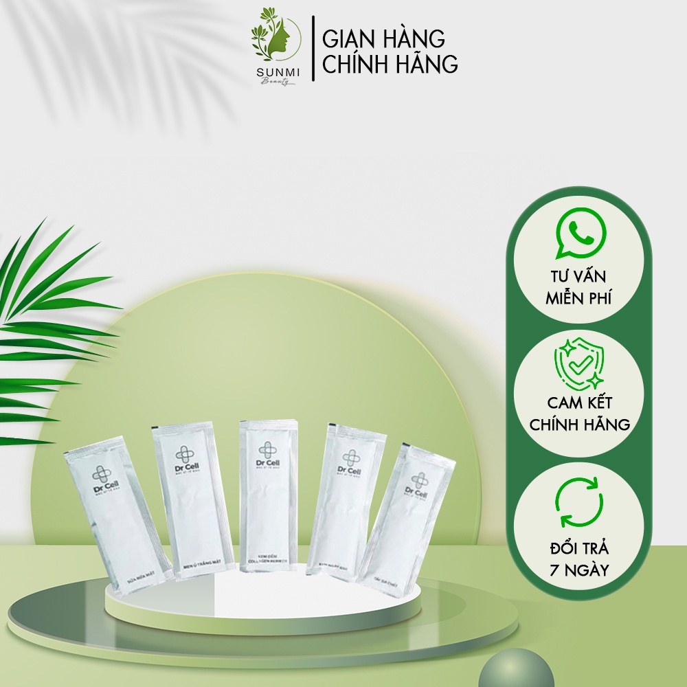 Set 5 gói dưỡng da Dr Cell - bộ sản phẩm dưỡng da mini, nuôi dưỡng làn da trắng sáng, mịn màng | BigBuy360 - bigbuy360.vn