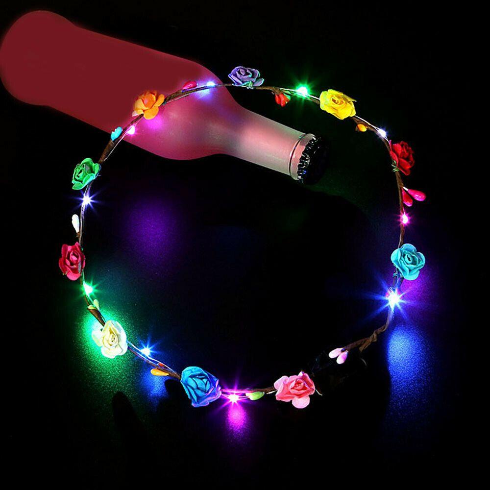 Set 10 Vòng Hoa Đội Đầu Có Đèn LED Phát Sáng