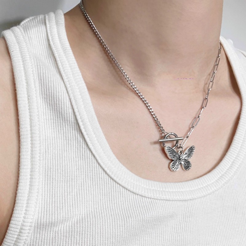 Vòng Tay Kim Loại Mặt Hình Bướm Phong Cách Vintage