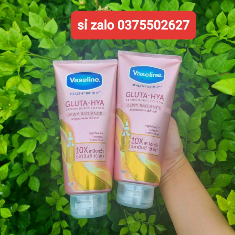 dưỡng thể vasaline gluta-hya màu hồng