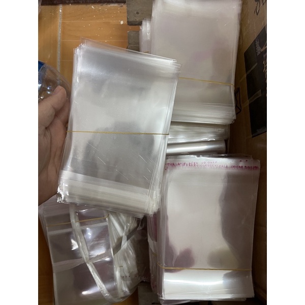 Set 100 túi nilon size 9x13cm đựng sticker
