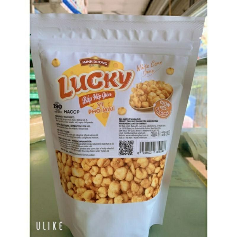 ngô nếp sấy giòn vị pho mai gucky minh dương 250g