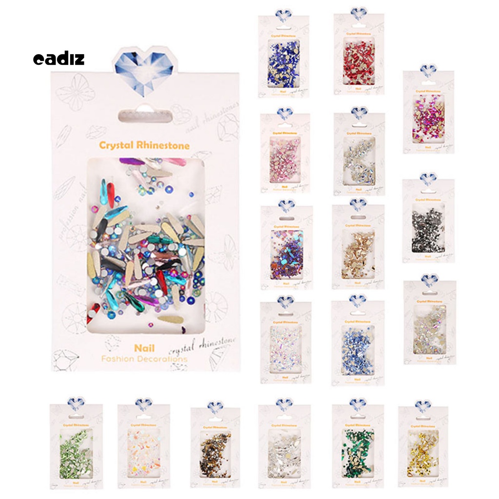1 Túi Phụ Kiện Trang Trí Móng Tay 3D Lấp Lánh Sang Trọng DIY