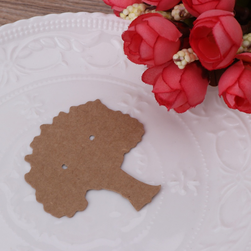 Set 100 Thẻ Giấy Kraft Vẽ Trang Trí Quần Áo Hình Mèo DIY