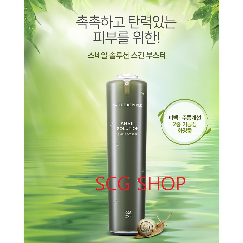 Nước hoa hồng Snail Solution Skin booster Nature Republic