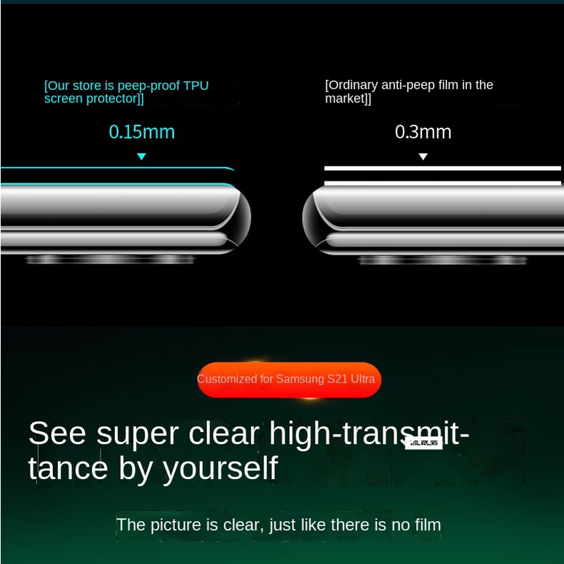 Kính Cường Lực Hydrogel Chống Nhìn Trộm Cho Samsung S22 ULTRA S22+ S21 ULTRA S21+