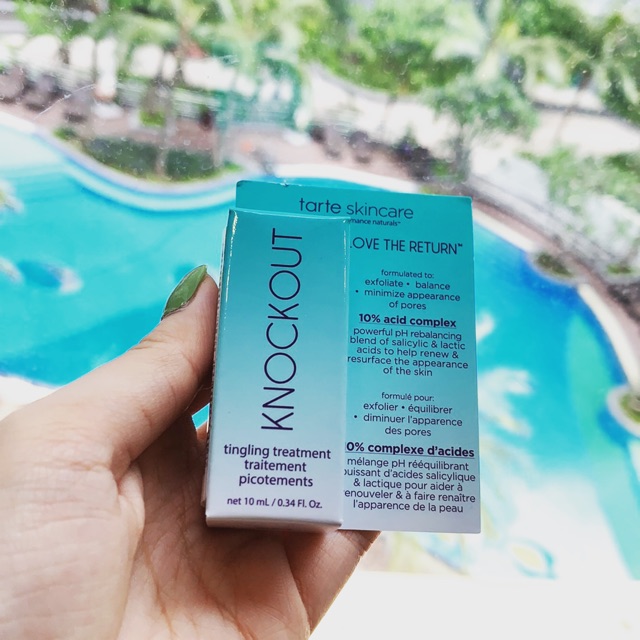 (Kéo qua xem bill🇺🇸) Tẩy da chết TARTE loại bỏ các đốm nám knock-out mụn Tarte Knockout Tingling Treatment