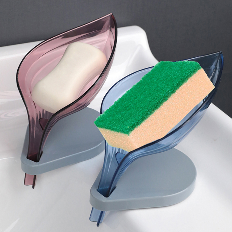 Giá Đỡ Xà Phòng Hình Chiếc Lá Có Giác Hút Tiện Dụng