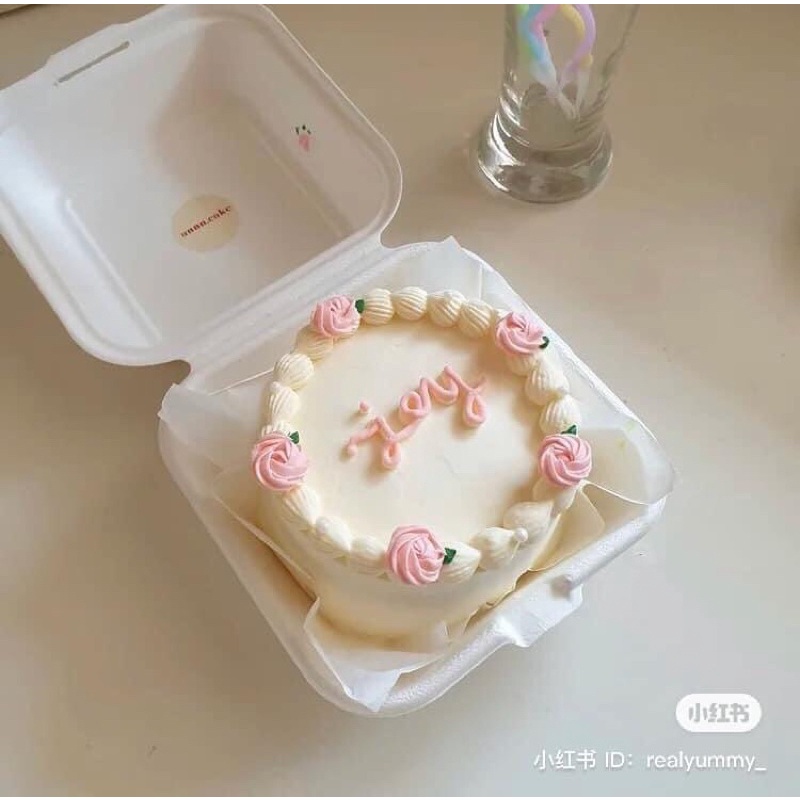 50 Hộp bã mía vuông đựng bánh, đồ ăn