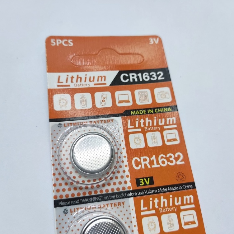 [Giá Sỉ] Vỉ 5 VIên Pin CR1632 Pin TPMS 3V Lithium 120mAh dành cho Cảm Biến Áp Suất Lốp