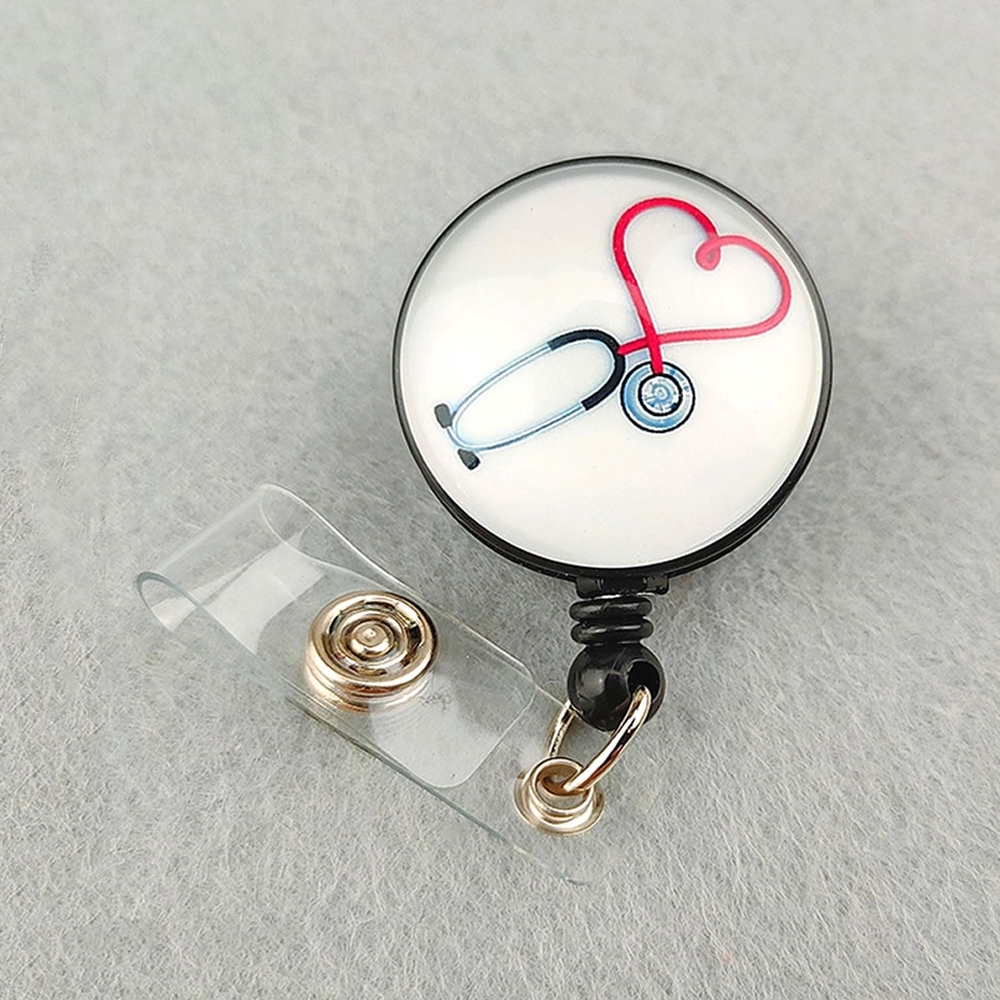 Thẻ đeo bảng tên bằng nhựa ABS có dây kéo co giãn