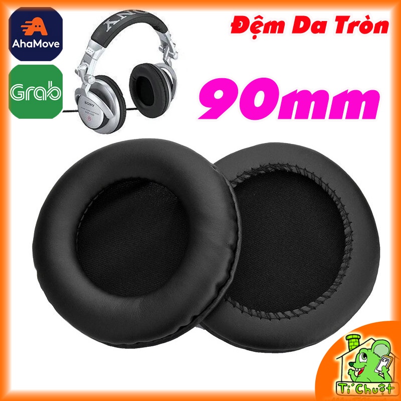 [1 Cặp] Đệm Mút Da Tai Nghe Tròn 90mm 9cm Headphones Chụp tai