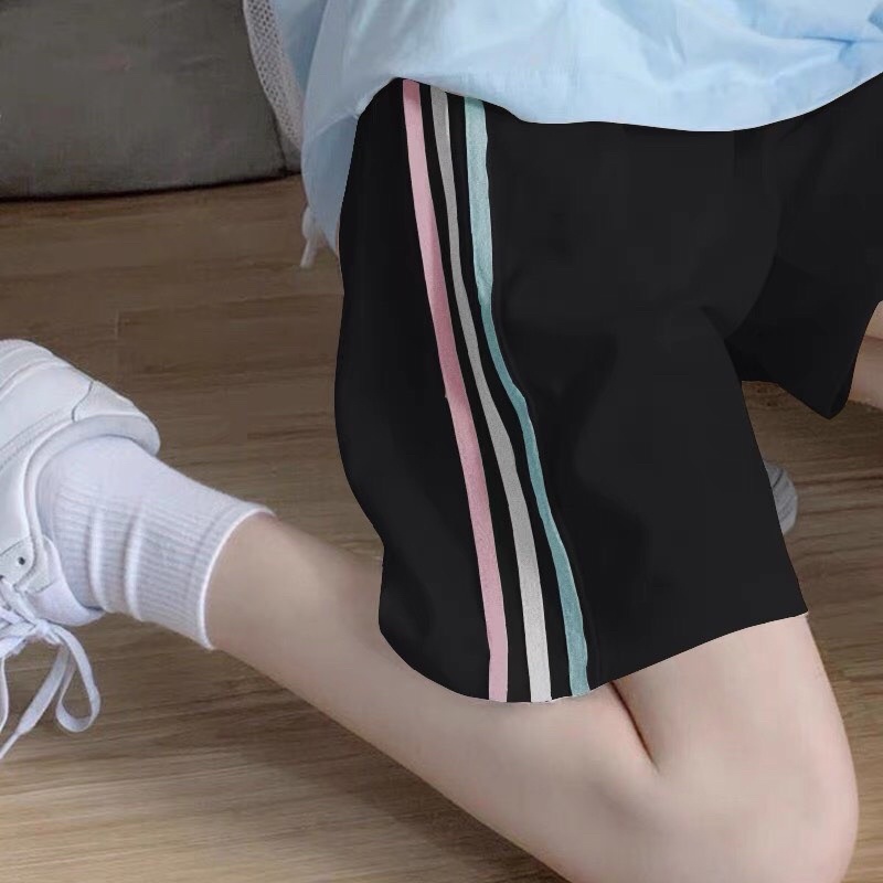 QUẦN SHORT BA SỌC NHIỀU MÀU FORM RỘNG