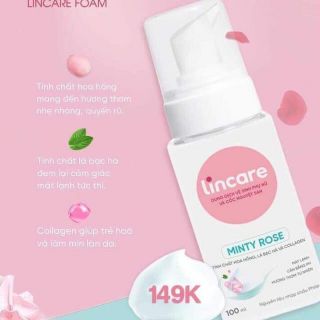 Dung dịch vệ sinh phụ nữ và cốc nguyệt san Lincare Foam Minty Rose