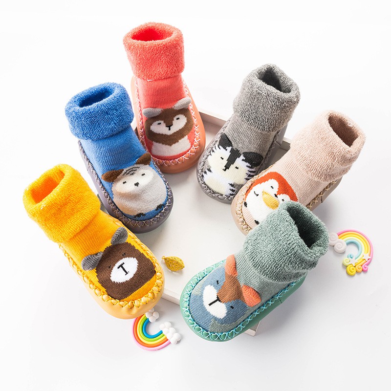 Giày tất bé trai bé gái Mario Store giày bún tập đi cho bé cao cổ hình thú đáng yêu chất liệu mềm mại chống trơn trượt