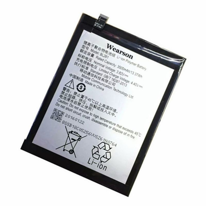 pin Lenovo Vibe K5 Note (BL261) 3500mAh -bảo hành 6 tháng.