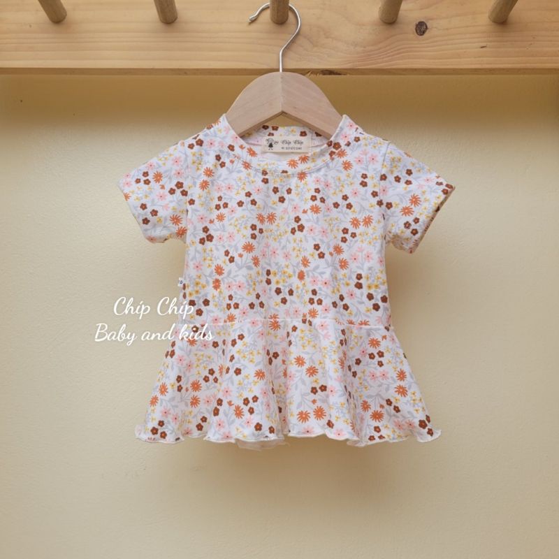 Áo váy,áo cộc tay chất Cotton xuất Dư  mềm mát cho bé gái (5_18kg)_Chíp Chíp Shop