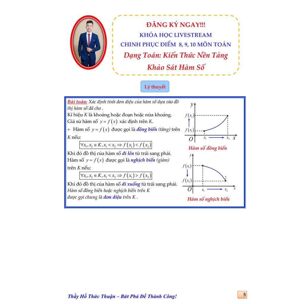 Sách - 7 Ngày Chinh Phục 9+ Hàm Số (Thầy Hồ Thức Thuận)