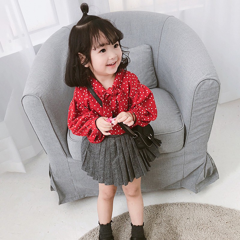 Đầm công chúa phối xếp li phong cách Hàn Quốc cho bé gái