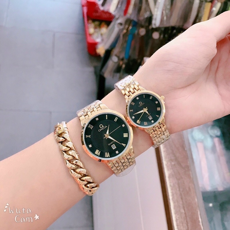 Đồng hồ Omega Cặp Nam Nữ Dây Kim Loại Đẹp sang