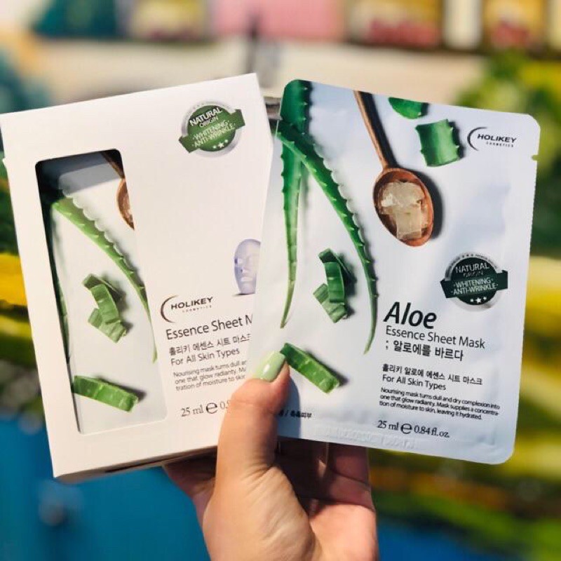 Mặt Nạ Holikey Aloe Essence Sheet Mask Tinh Chất Lô Hội Thiên Nhiên 25ml