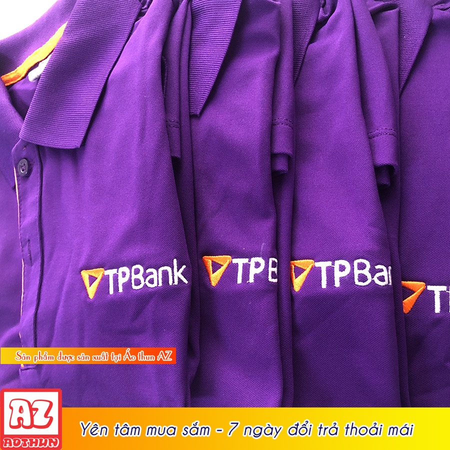 Áo thun đồng phục ngân hàng TPBANK chuẩn - Vải cá sấu poly cao cấp AT08
