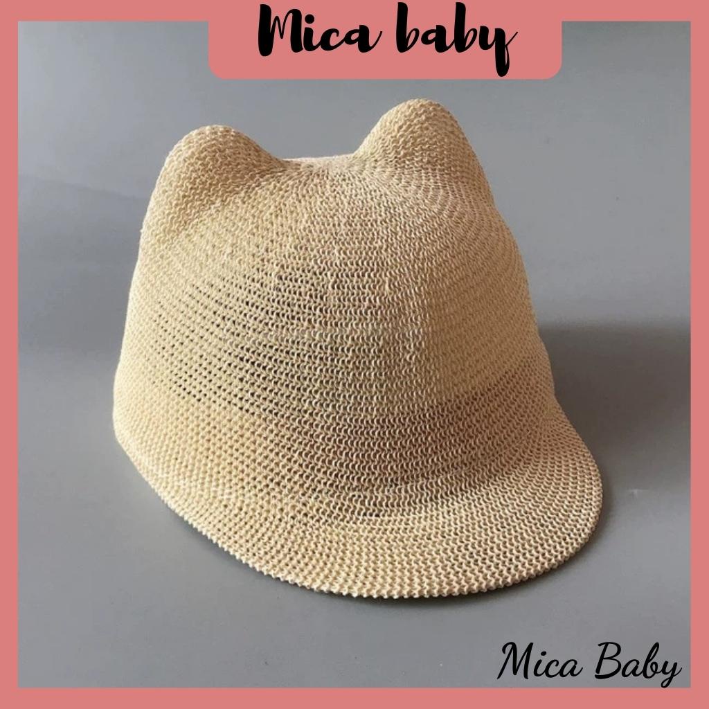 Mũ cói tai mèo đáng yêu cho bé từ 1.5-3 tuổi Mica baby MH06