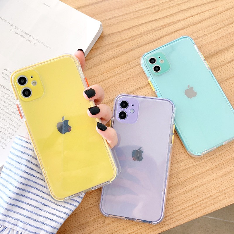 Ốp lưng iphone Full Cam viền màu chống trượt 6/6plus/6s/6splus/7/7plus/8/8plus/x/xr/xs/11/12/13/pro/max/plus/promax | BigBuy360 - bigbuy360.vn