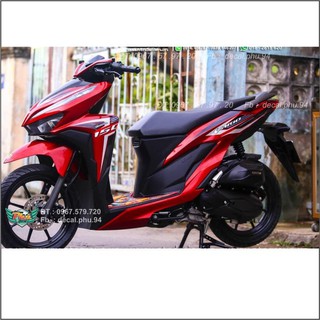 Tem rời Vario Trắng đen dán xe đỏ (B)