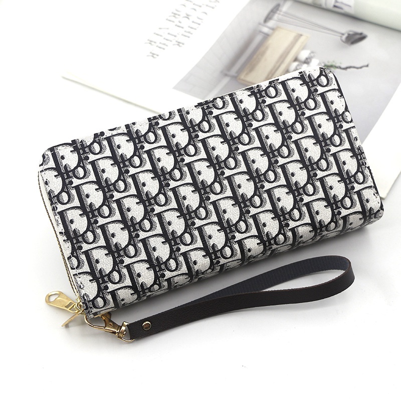 Ví Dài Da Pu Có Khóa Kéo In Họa Tiết Thời Trang Cho Nữ