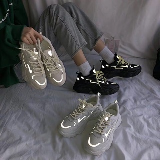 Giày thể thao sneaker nữ phản quang phát sáng