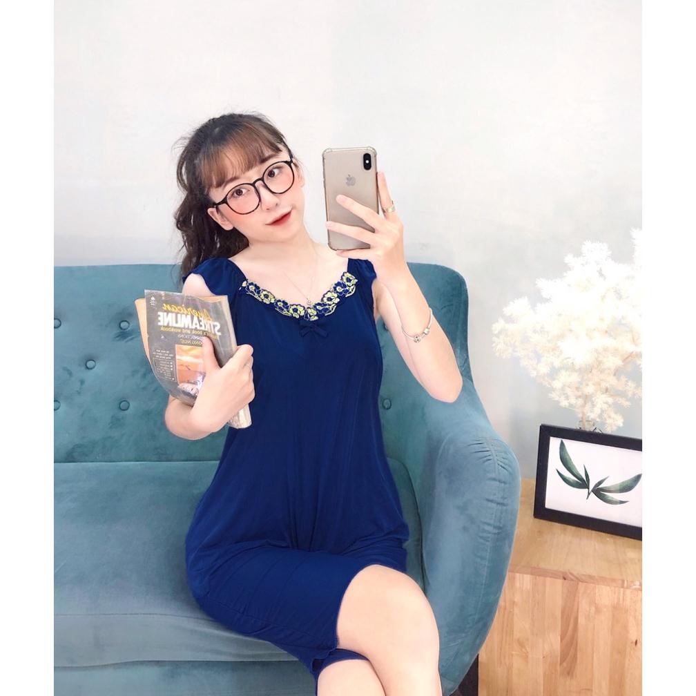 S04 Bộ đồ mặc nhà 2 dây thun lạnh, ren viền cổ (S04) CAO CẤP | BigBuy360 - bigbuy360.vn
