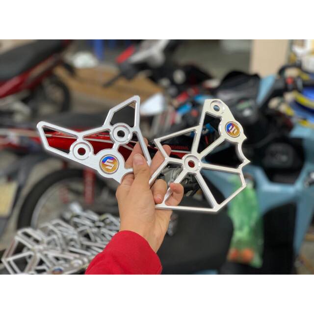 Nẹp Sườn Nhôm, titan trắng đen  CNC cho  Raider Satria lắp như zin