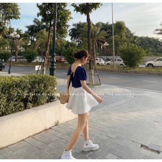 Quần short đũi ống xếp rộng