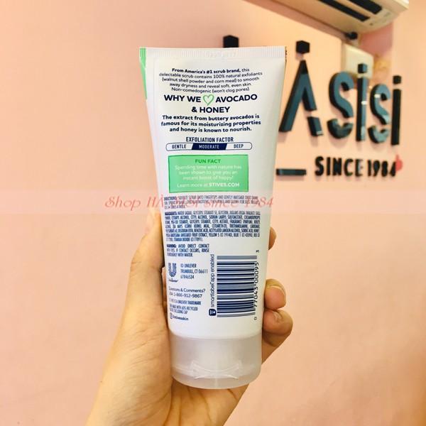 Sữa Rửa Mặt Tẩy Tế Bào Chết Chiết Xuất Từ Bơ Và Mật Ong ST. IVES - Soft Skin Avocado &amp; Honey Scrub 170g