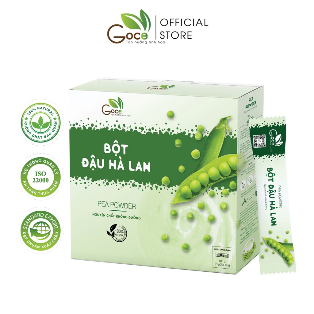 Bột đậu hà lan nguyên chất Goce – 180g (18 gói x 10g)