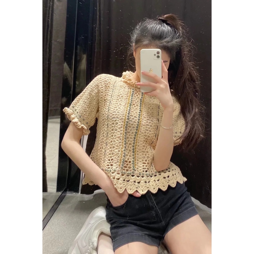 Made in Morocco - Áo Thun Zara Ngắn Tay Phong Cách Retro BNG53