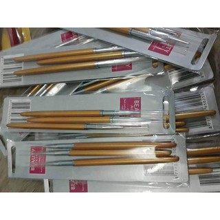 set vẽ 12 màu cọ bản, cọ nét và cọ omber