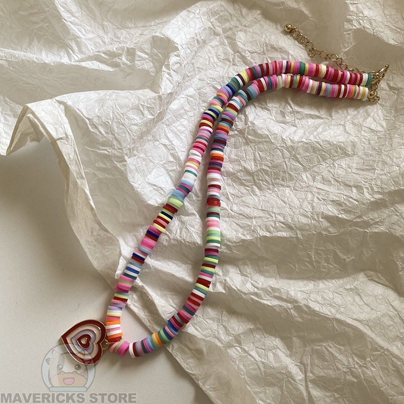 Vòng cổ Mặt Trái Tim Nhiều Màu Sắc 2022