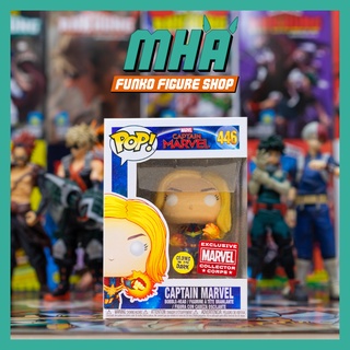 Chính Hãng Funko Pop Marvel: Mô Hình Captain Marvel 446 GITD Marvel Collector Corps