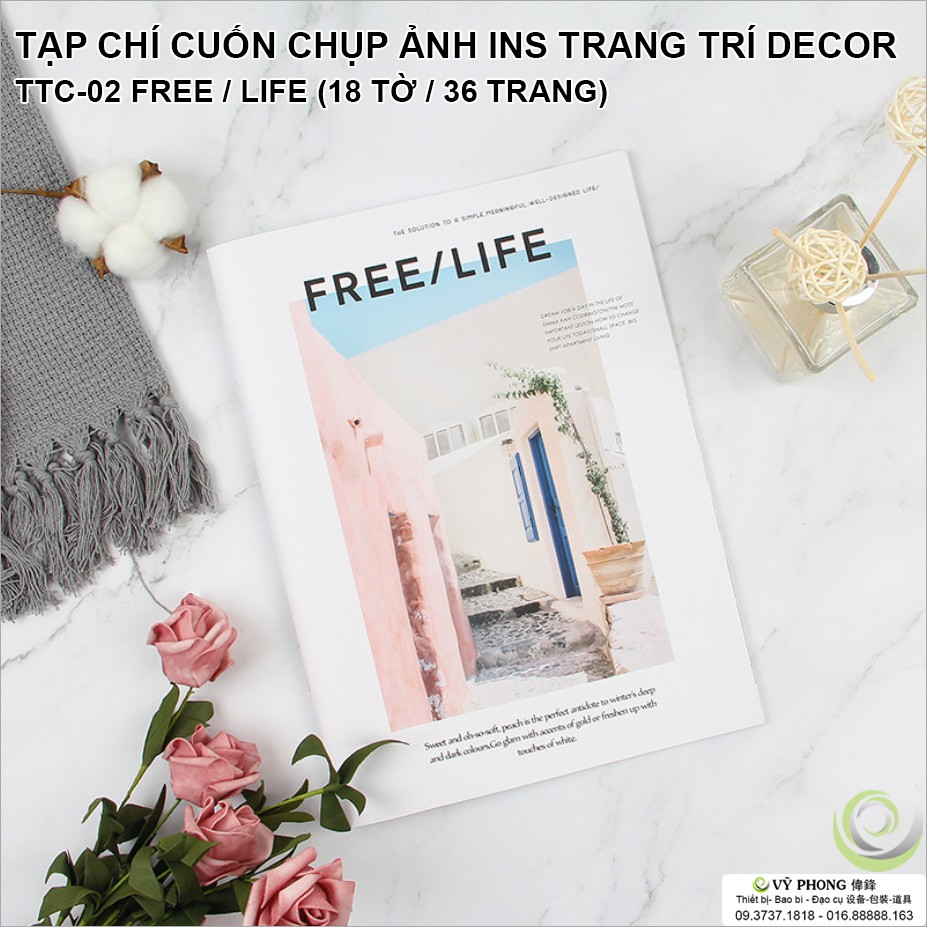 ĐẠO CỤ CHỤP ẢNH MÔ PHỎNG CUỐN MAGAZINE 24/36 TRANG 28.5x21cm CHỤP HÌNH SẢN PHẨM INS TRANG TRÍ DECOR TTC-01,2