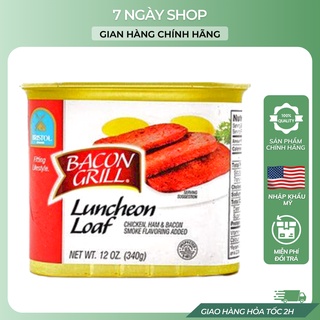 Thịt Hộp Bristol Bacon Grill 7NgayShop 340g Nhập khẩu USA Date 2024, Thịt Hộp Briston Bacon Grill Vị Thịt Heo Xông Khói