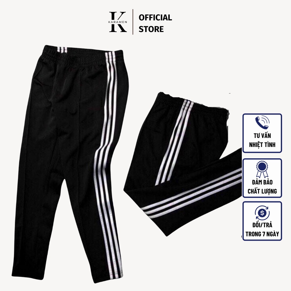 Quần jogger Nam Ba Sọc Thun poly ống bó KARAMAN